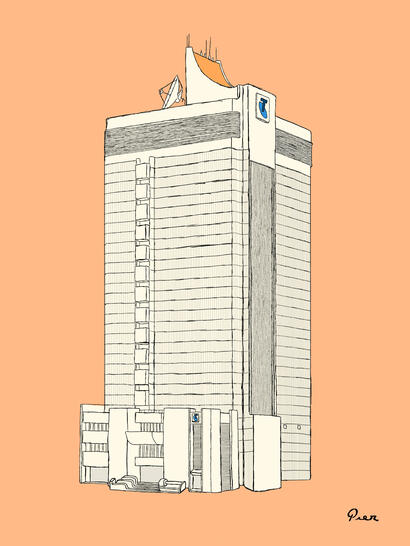 Telstra Building - An iconic Perth skyscraper everybody remembers for its daring 'skate ramp'