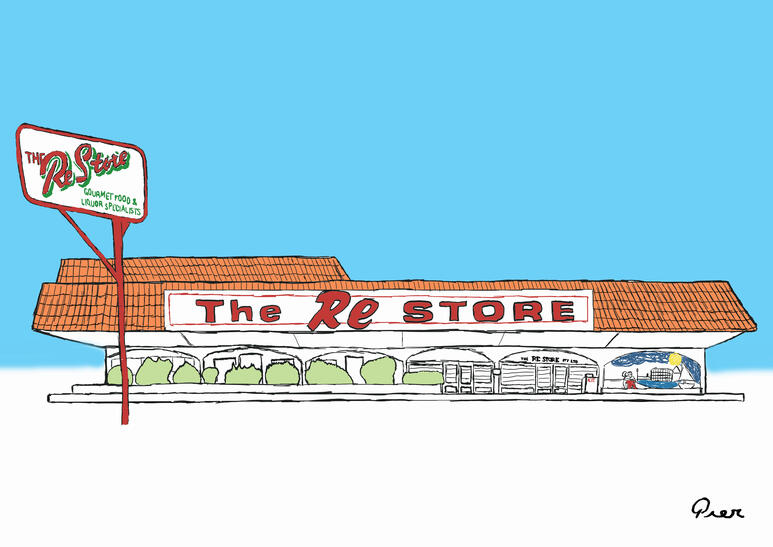 Re Store - The first and most successful drawing of my series dedicated to iconic places of Perth