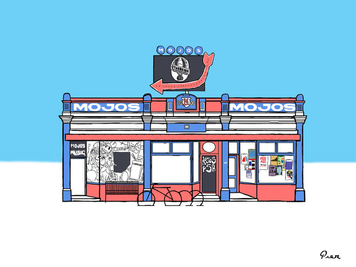 Mojo - An iconic Freo bar that is still one my favourite drawing of this series