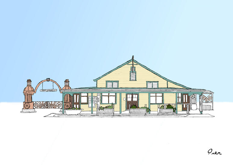 Dear Darnell - A digital drawing of an incredible and lively colonial building located in Witchcliffe, WA